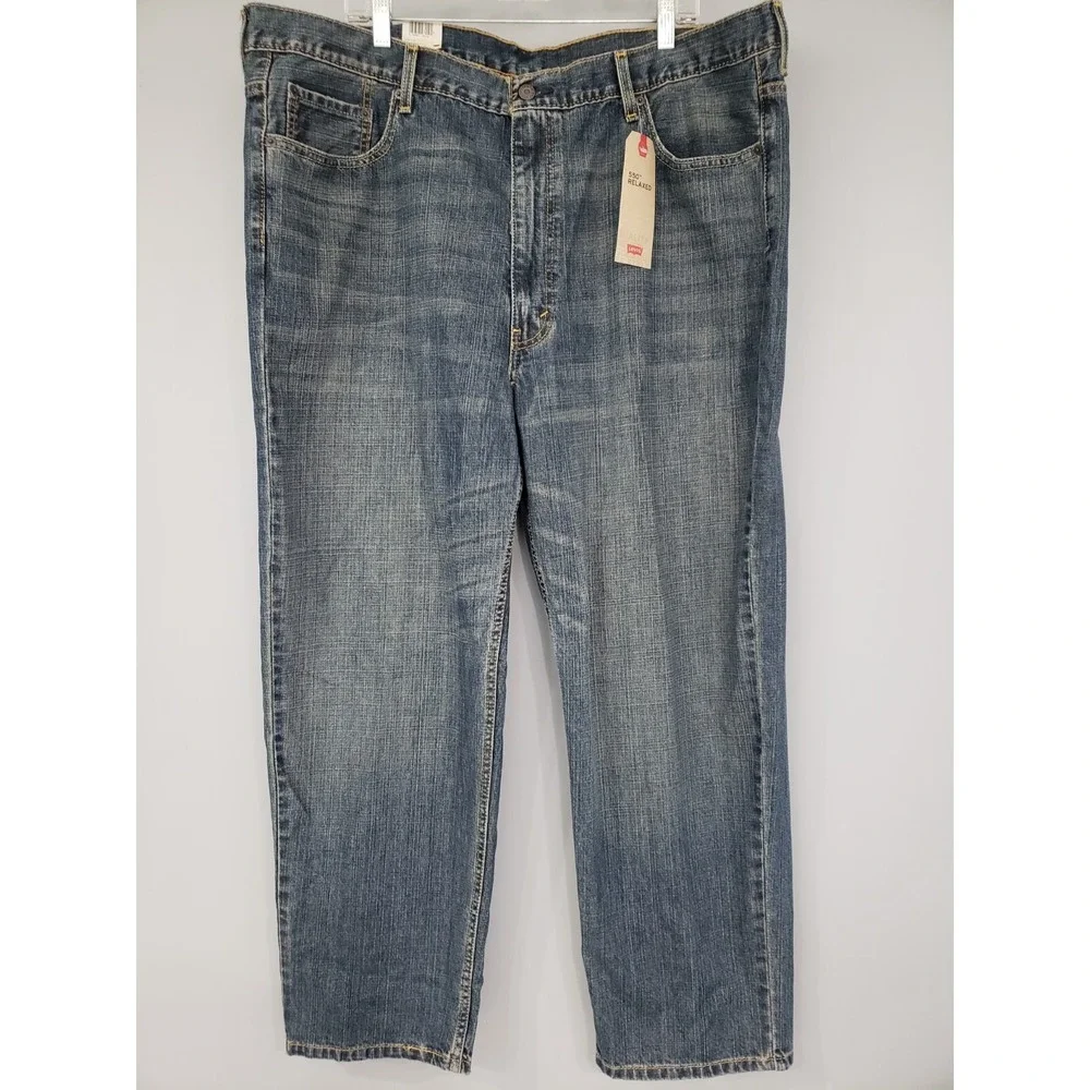 NEW Levis 550 Relaxed Mens Loose Fit Jeans 44X30  W44L30 MEDIUM WASH